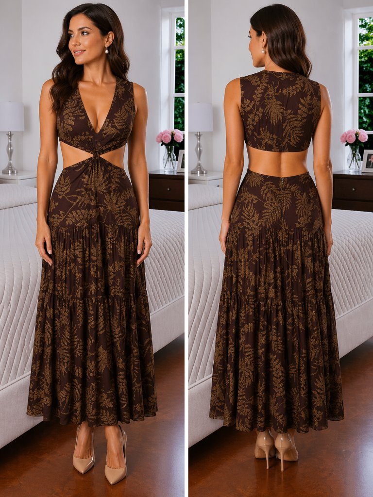 Bec + Bridge Desert Palm Cutout Maxi Dress $400